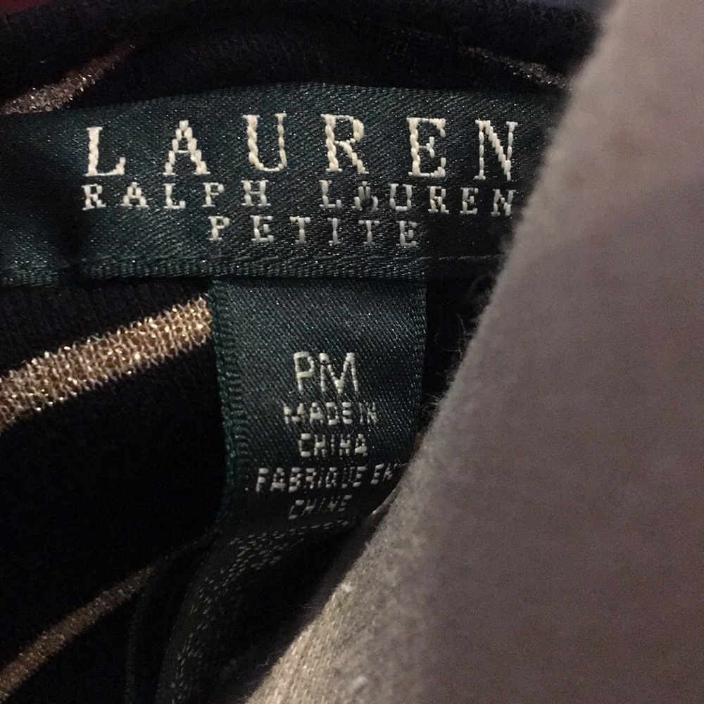 Lauren Ralph Lauren Petites PM.  Black/gold - Picture 3 of 4